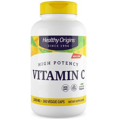 Healthy Origins, Vitamin C 1,000 mg (Non-GMO), 360 Veg. Kapseln