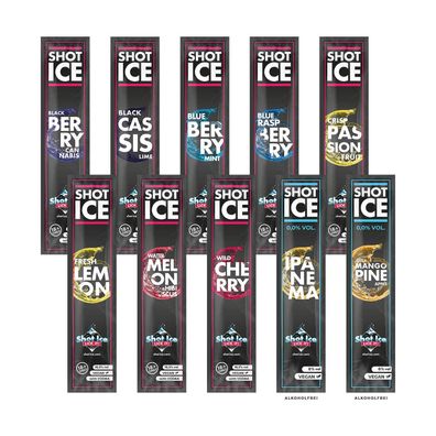 Shot Ice Mix-Paket 10 Sorten "Complete Collection" - Wassereis mit 10,5% Alk.