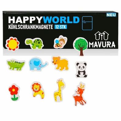 Happyworld Kühlschrankmagnete Tiere 3D Motive Pinnwand Whiteboard Notizhalter