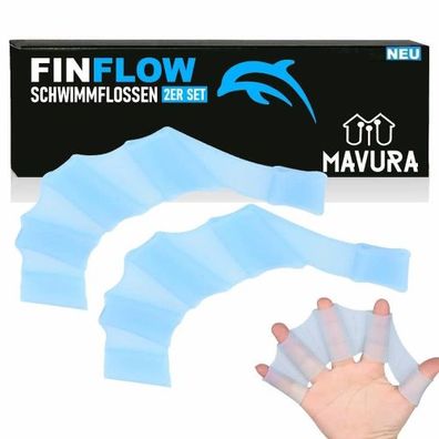 Finflow Schwimmhandschuhe Schwimmhäute Schwimmflossen Handschuhe Silikon Paddel [2er