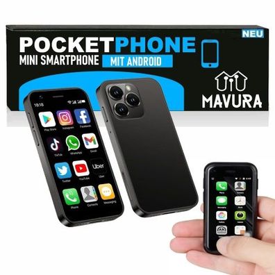 Pocketphone XS13 Mini Android Smartphone Handy Pocket Telefon Dual Sim 2,5 Zoll
