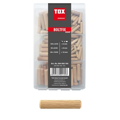 Tox-Dübel
Holzdübel Sortiment 190 tlg. Boltfix wood 100x