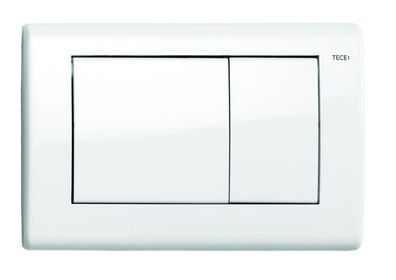 TECEplanus WC-Betätigungsplatte für Zweimengentechnik weiß glänzend
