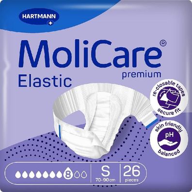 MoliCare® Premium Elastic 8 Tropfen Gr. S 26 Stück