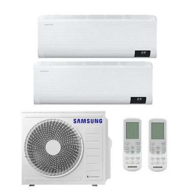 Samsung Wind-Free Comfort MultiSplit Duo Wandgeräte AR07TXFCAWKN + AR09TXFCAWKN + ...
