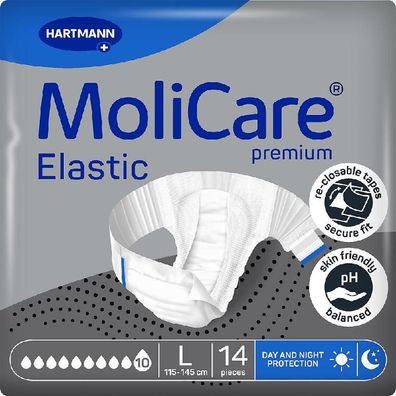 MoliCare® Premium Elastic 10 Tropfen Gr. L 14 Stück