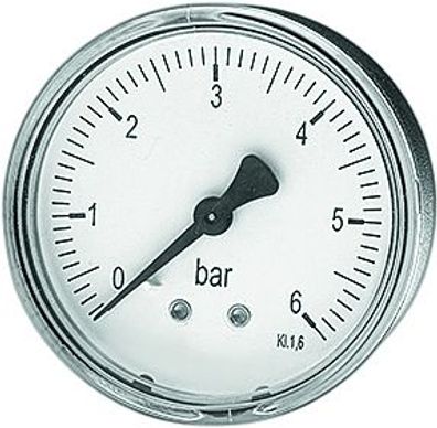 Watts Rohrfedermanometer axial MDA d= 63mm, 1/4 , 0-10 bar