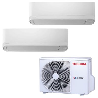 Toshiba SEIYA 2 MultiSplit Duo Wandgeräte 2x RAS-B13E2KVG-E + RAS-2M14U2AVG-E | ...