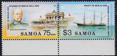 SAMOA [1990] MiNr 0701-02 ( * */ mnh ) Schiffe