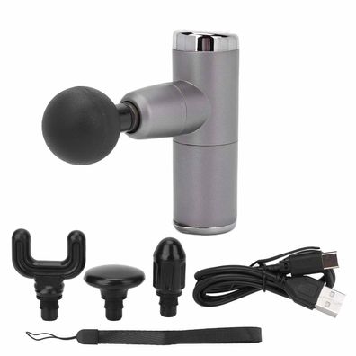 Massagepistole, tragbare Mini-Massagepistole für tiefes Gewebe mit Massagekopf, USB-