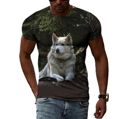 Sommer Mode Tier Dog Graphic T Shirts Für Männer Casual 3D Druck T Hip Hop Haraj