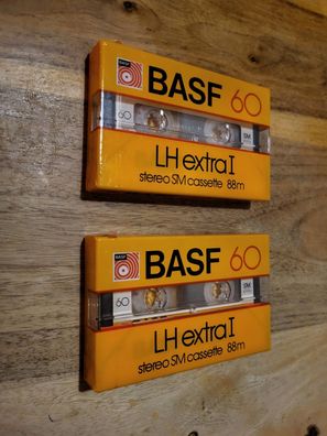 2 stück BASF LH extra I stereo SM Kassette 60 LH-EI ungeöffnet