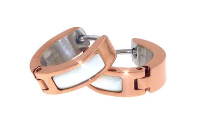 Boccia Titancreolen Ceramic weiß Rosegold 0593-05