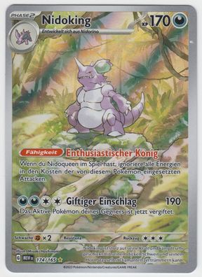 Pokemon - Nidoking 174/165 MEW DE - Boosterfrisch - NM Deutsch