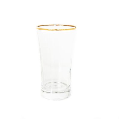 Pasabahce 6-Teilig Iconic Wassergläser Azur Gold Wasser-Gläser Ikonisches Longdrin...