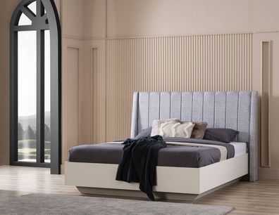 Doppelbett Schlafzimmer Garnitur Bett Holz Set 3tlg Weiß Nachttische