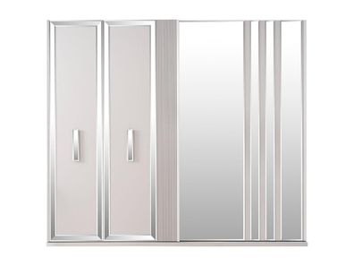 Luxus Schränke Design Kleiderschrank Spiegel Groß Weiß Holz Modern