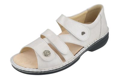 FINN Comfort Biella-Soft Damen Sandale silber Luxory Effektleder