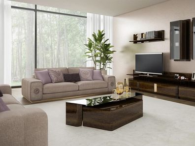 Luxus Einrichtung Sofagarnitur Komplett mit Couchtisch Wohnzimmer Set 5tlg