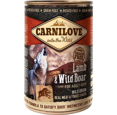 6 * Carnilove Dog Lamb & Wild Boar 400g Dose Hundefutter