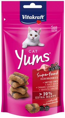 9 x 40g Vitakraft CAT YUMS Superfood Katzensnack 360g