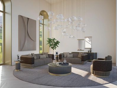 Wohnzimmer Polstermöbel Sofa Set Zweisitzer Dreisitzer Sofa Couch Luxus Sessel