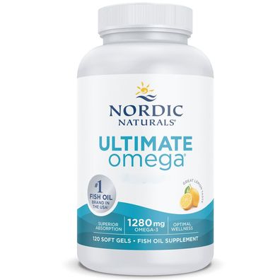 Nordic Naturals, Ultimate Omega, 1280 mg Omega-3, Zitrone, 120 Weichkapseln