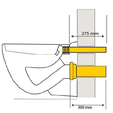 Haas Wand-WC-Anschlussgarnituren - 300 mm lang, verschweißbar DN 110/110