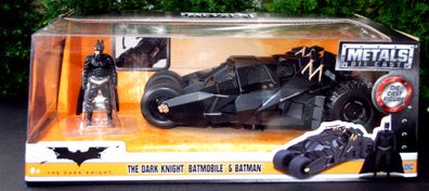 2008 Batmobile mit Batman The Dark Knight, 1:24, Jada 98261 neu 2017 neu