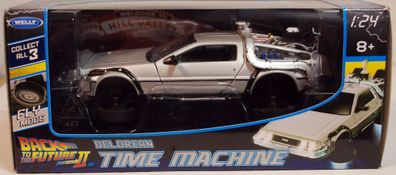 1985 Zurück in die Zukunft II De Lorean Time Machine Fly Mode 1:24 Welly 22441FV