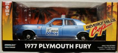 1977 Plymouth Fury Berverly Hills Cop I Detroit Police Car 1:24 Greenlight 84122