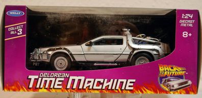 1985 Zurück in die Zukunft I DeLorean DMC 12 Time Machine 1:24 Welly 22443