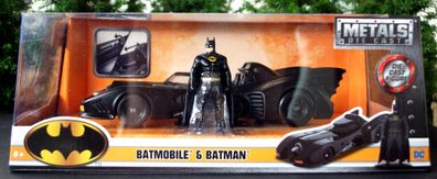 1989 Batmobile mit Batman 1:24 Jada 98260