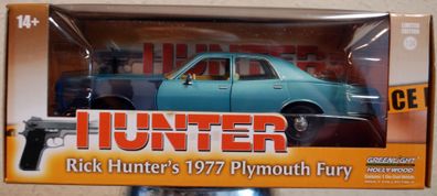 1977 Plymouth Fury Hunter Fernsehserie 1:24 Green Light 84152