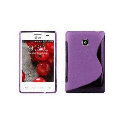 Cadorabo Hülle kompatibel mit LG L3 II (1. SIM) in Flieder Violett - Schutzhülle ...