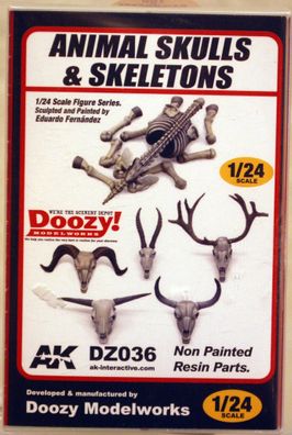 Doozy 036 Animal Skulls Tierschädel Geweihe Skelett 1:24