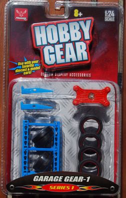 16061 Reifenhandel Regal Reifen Rampe Rollbrett Garage Gear 1, 1:24, Hobby Gear