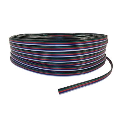 1m LED RGB-W Kabel 5-adrig Verlängerungskabel Anschlusskabel Flachkabel für LED ...