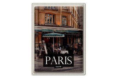 Blechschild 40 x 30 cm Urlaub Reise Frankreich Paris Cafe