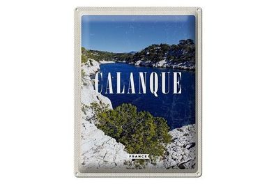 Blechschild 40 x 30 cm Urlaub Reise Frankreich France Calanque