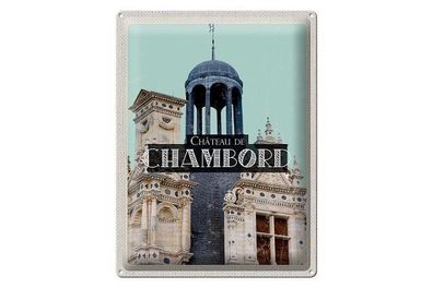 Blechschild 40 x 30 cm Urlaub Reise Frankreich France Chambord