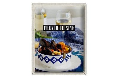 Blechschild 40 x 30 cm Urlaub Reise Frankreich France French Cuisine