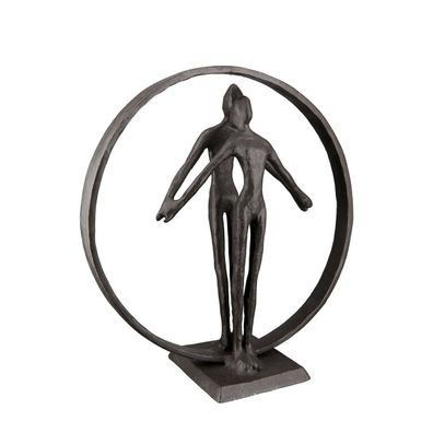 Eisen Design Skulptur "Jack&Rose", H 18,5 cm, von Gilde