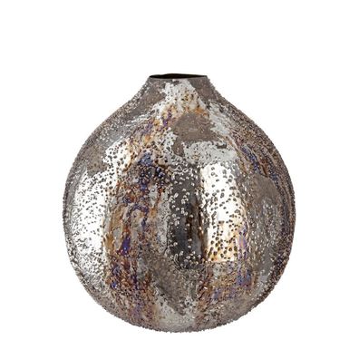 Metall Deko Vase "Pavone", H 28cm, von Gilde