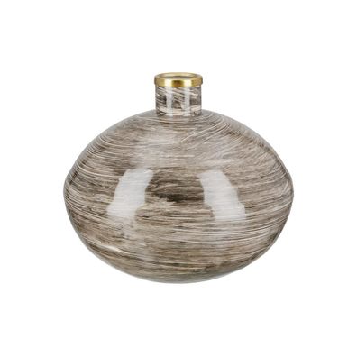 Metall-Vase bauchig "Stripes", D20x20x20cm, von Gilde