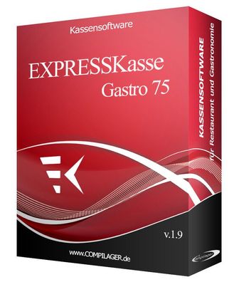 Expresskasse Gastro 75 Tische TSE Kassensoftware f Cafe Restaurant Bar Kantinen