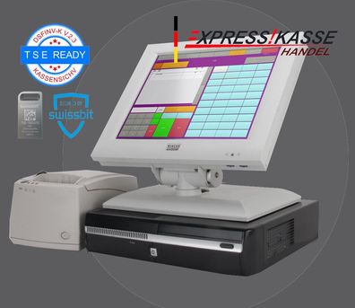 TSE Einzelhandel Kassensystem Touchscreen KASSE + Software+ Bondrucker kein ABO