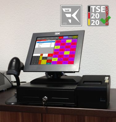 KIOSK TOUCH Kassensystem + Bondrucker + Handscanner + Geldlade Computerkasse f 2020