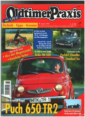 Oldtimer Praxis 8 2003 Puch 650 TR2 Volvo P544