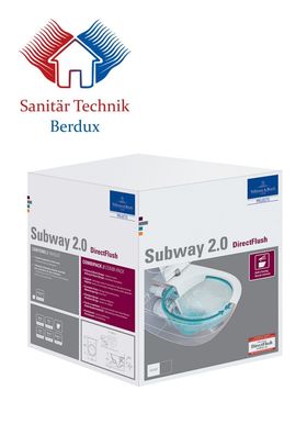 Villeroy & Boch Wand-Tiefspül-WC Subway 2.0 Combi-Pack m. WC-Sitz spülrandlos NEU